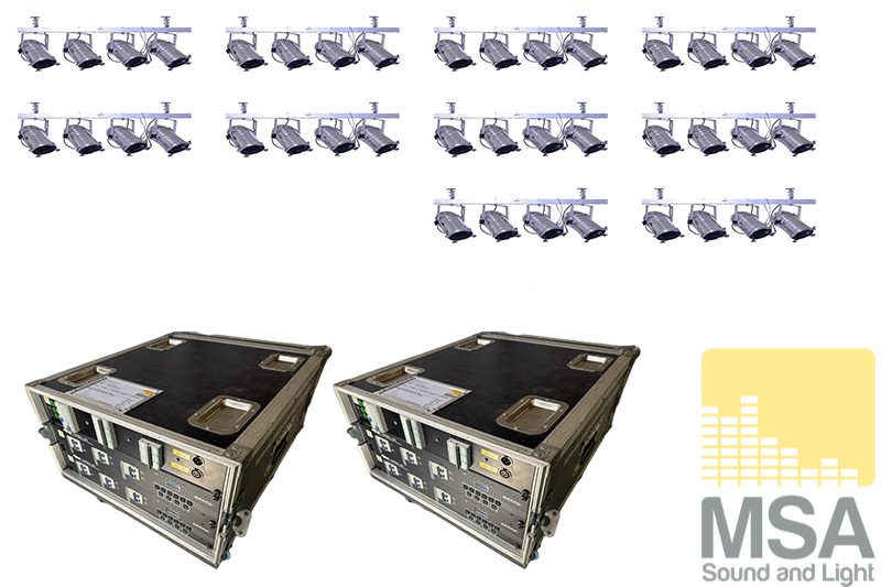 Set 8: 6x T-Bar met 4x Par 64 Long 500 Watt & 4x T-Bar met 4x Par 64 Long 1000 Watt