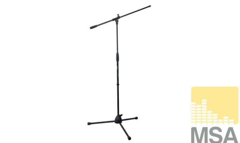 Dap microfoon statief chrome hengel hoog