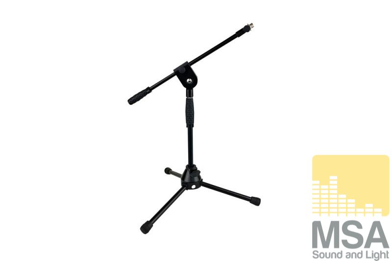 Dap microfoon statief chrome hengel laag