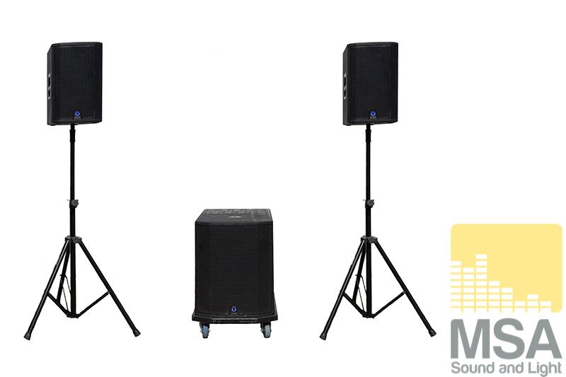 Geluidsset 2: 1x 2x TSP-122-AN op statief + 1x TSP-118B-AN