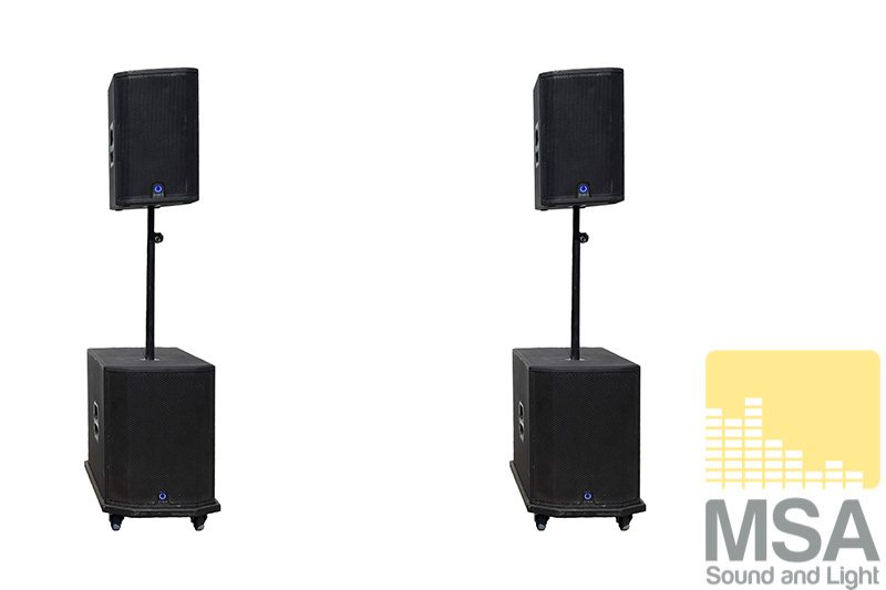 Geluidsset 3: 2x TSP-122-AN + 2x TSP-118B-AN (basje paaltje topje)