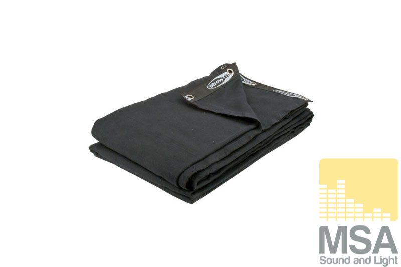 Backdrop 3×4 meter (bxh) zwart met theaterhaken