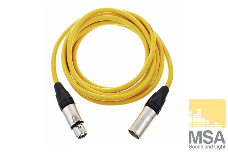 DMX-kabel 3-polig geel