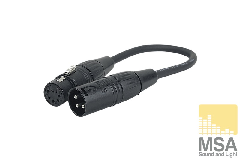 DMX verloop 5p female -> 3p male