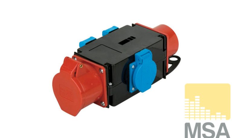 16 Amp 5-polig -> 3x Schuko 16 Amp (verdeelblok)