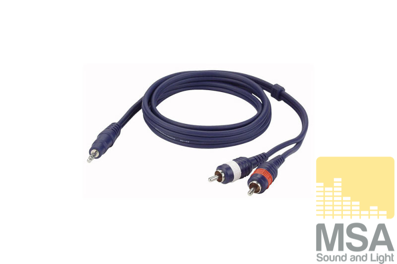 2x Chinch -> 3,5 Jack stereo 1,5 mtr