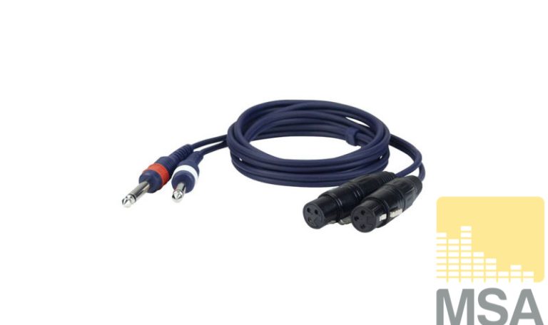 2x XLR female -> 2x 6,3 Jack male 1,5 meter