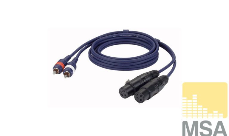 2x XLR female -> 2x Cinch male 1,5 meter
