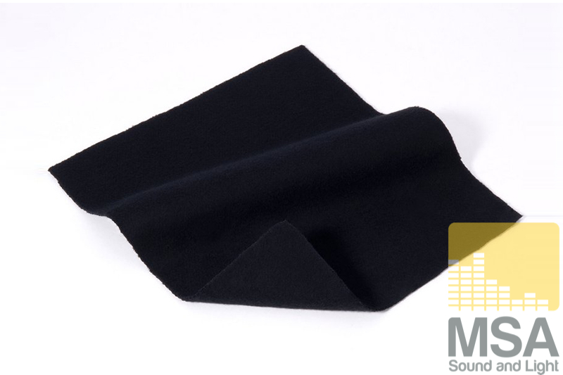 Afrokdoek voor podium 0,6 x 16 mtr zwart