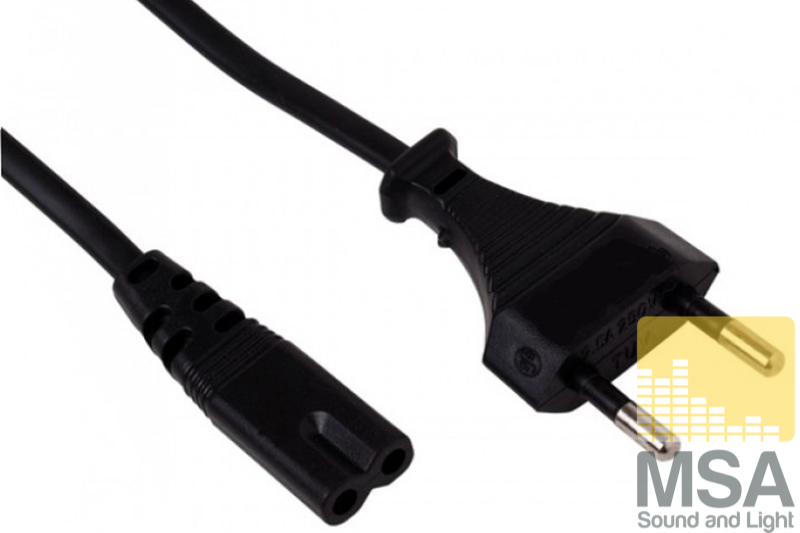 Schuko -> Euro kabel 1,8 mtr plat C07