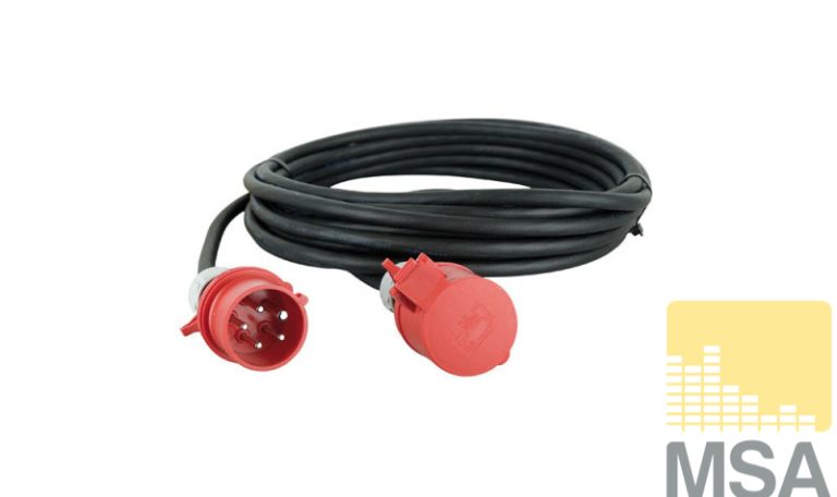 16 Amp krachtverlengkabel 5-polig 10 meter