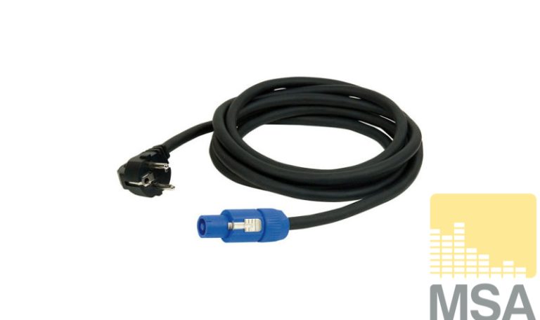 Schuko -> Powercon kabel 10 meter (Voedingskabel)