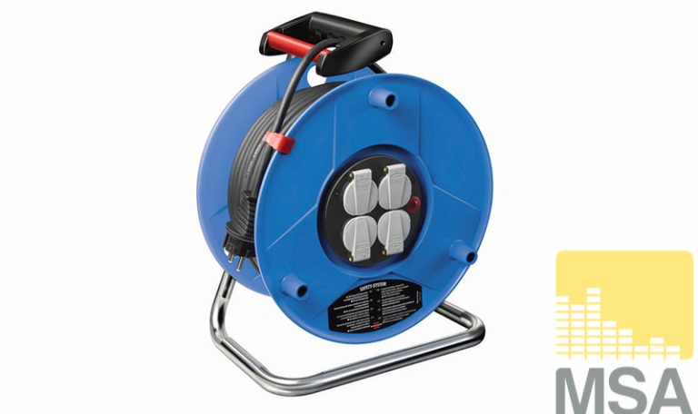 Schuko haspel 4-voudig 25 meter