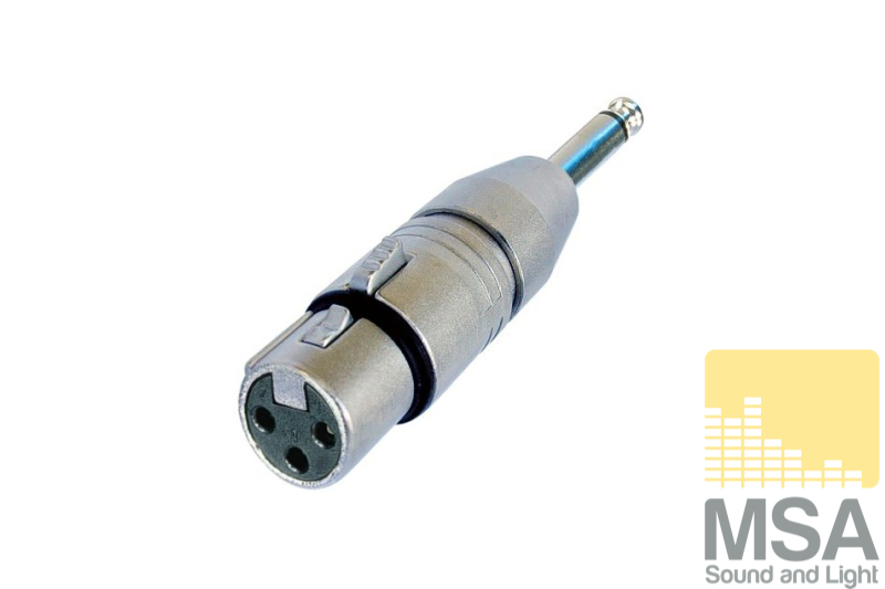 XLR female -> 6,3 Jack male