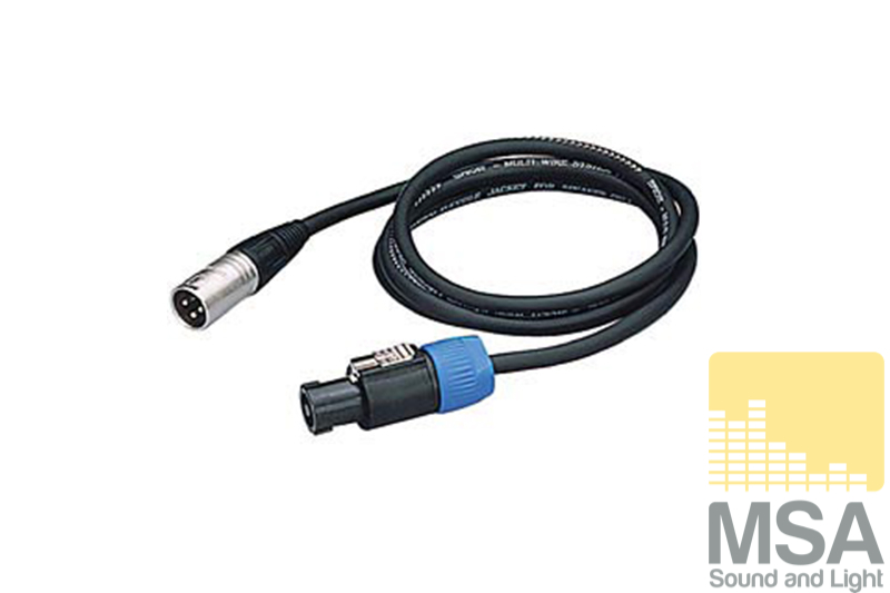 XLR female -> Speakon 2P 0,2 mtr