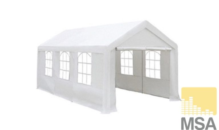 Partytent 6×3 meter wit (incl. wanden)